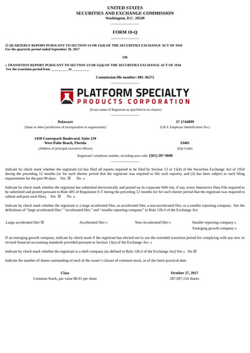 Thumbnail Element Solutions Quarterly Report 2017-q3