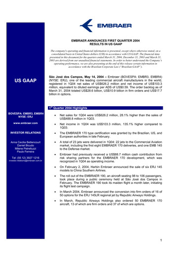 Thumbnail Embraer Quarterly Report 2004-q1