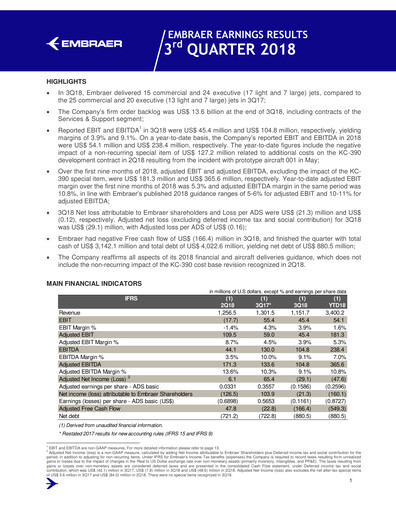 Thumbnail Embraer Quarterly Report 2018-q3