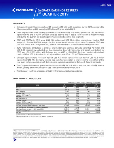Thumbnail Embraer Quarterly Report 2019-q2