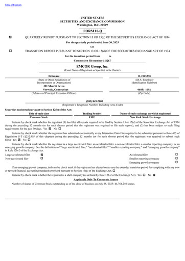 Thumbnail Emcor Quarterly Report 2025-q2