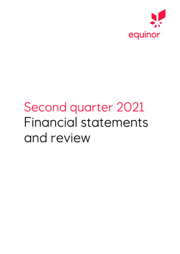 Miniature Equinor Rapport trimestriel 2021-q2