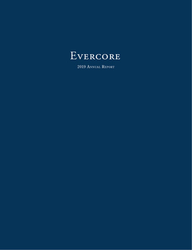 Thumbnail Evercore Annual Report 2019