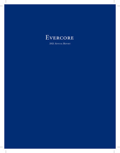 Thumbnail Evercore Annual Report 2021