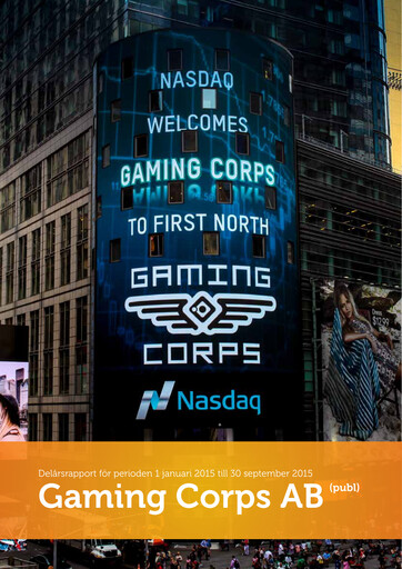 Thumbnail Gaming Corps Quarterly Report 2015-q3