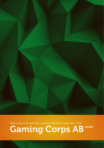 Thumbnail Gaming Corps Quarterly Report 2016-q3