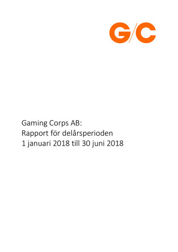 Thumbnail Gaming Corps Quarterly Report 2018-q2