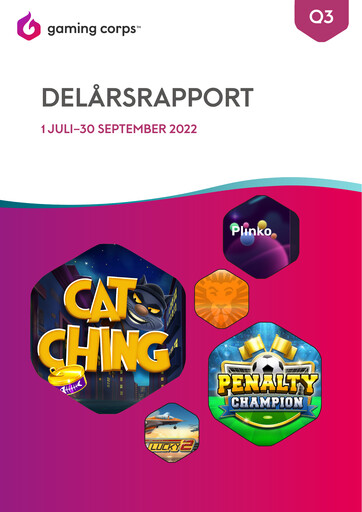 Thumbnail Gaming Corps Quarterly Report 2022-q3