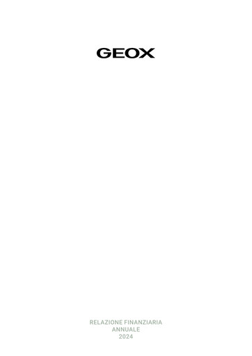Miniature GEOX Rapport annuel 2024