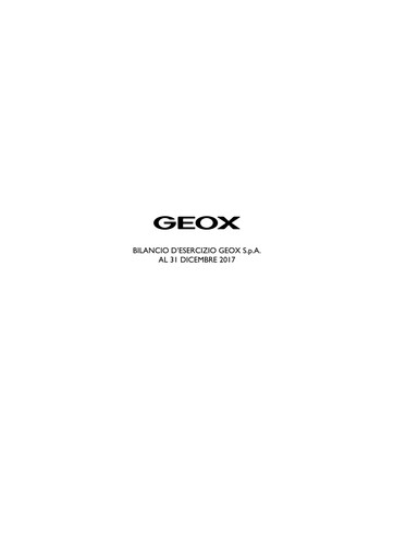 Miniature GEOX Bilan financier 2017