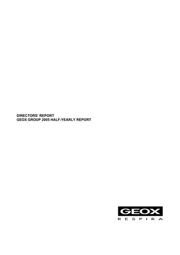 Miniature GEOX Rapport semestriel 2005-h1
