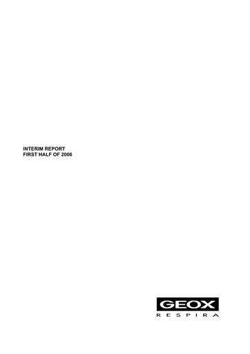 Miniature GEOX Rapport semestriel 2006-h1