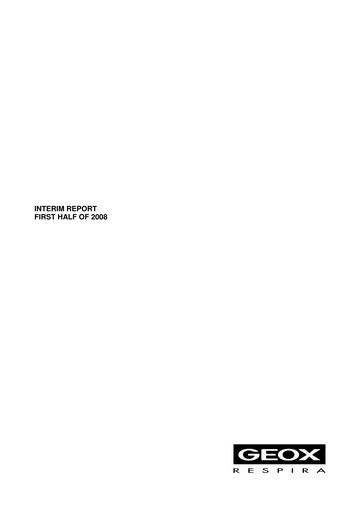 Miniature GEOX Rapport semestriel 2008-h1