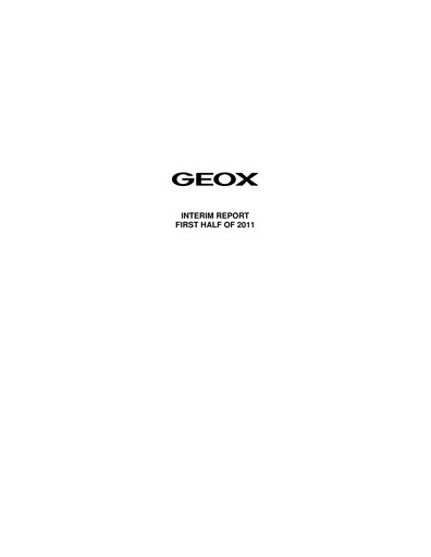 Miniature GEOX Rapport semestriel 2011-h1