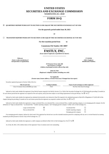 Thumbnail Fastly
 Quarterly Report 2023-q2