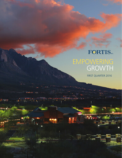 Thumbnail Fortis Quarterly Report 2016-q1