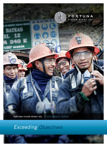 Vorschaubild Fortuna Mining Jahresbericht 2010