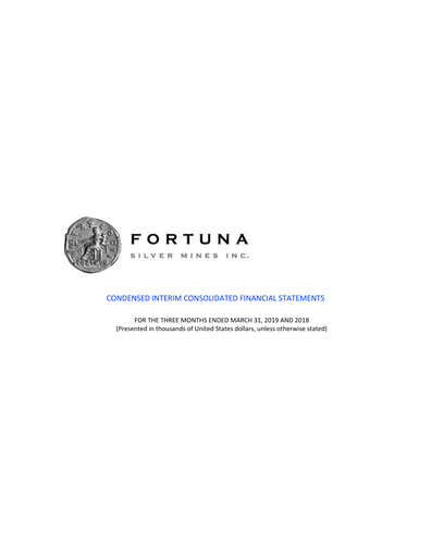 Thumbnail Fortuna Mining Quarterly Report 2019-q1