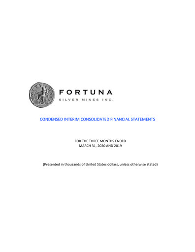 Thumbnail Fortuna Mining Quarterly Report 2020-q1