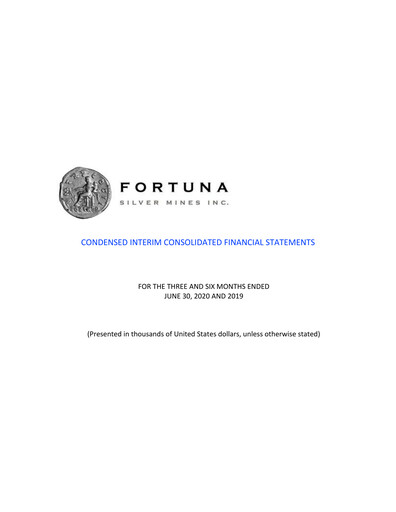 Thumbnail Fortuna Mining Quarterly Report 2020-q2