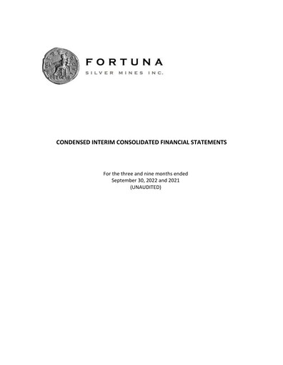 Thumbnail Fortuna Mining Quarterly Report 2022-q3