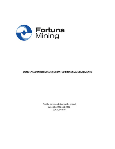 Vorschaubild Fortuna Mining Quartalsbericht 2026-q2