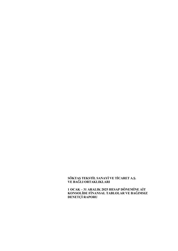 Thumbnail Söktas Tekstil Financial Statement 2025