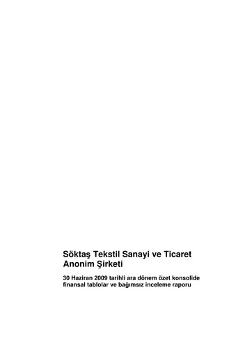 Thumbnail Söktas Tekstil Half-year Report 2009-h1