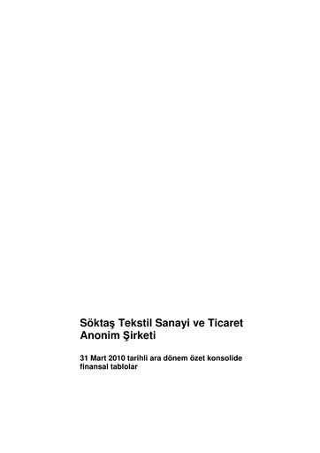 Thumbnail Söktas Tekstil Quarterly Report 2010-q1