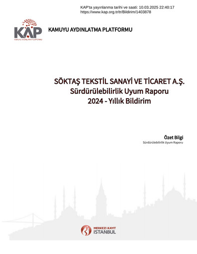 Thumbnail Söktas Tekstil Sustainability Report 2024