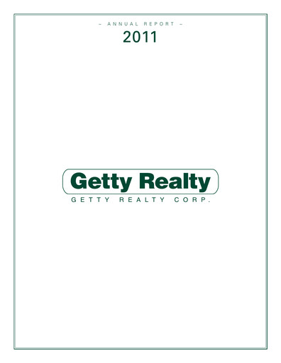 Thumbnail Getty Realty Annual Report 2011