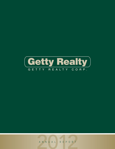 Thumbnail Getty Realty Annual Report 2012