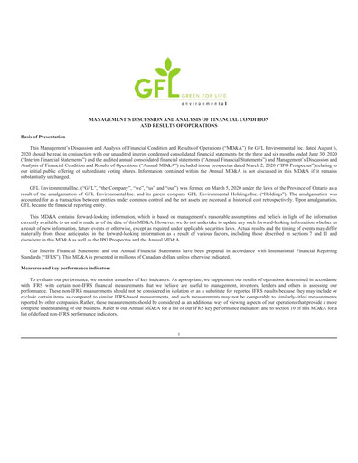 Thumbnail GFL Environmental
 Quarterly Report 2020-q2