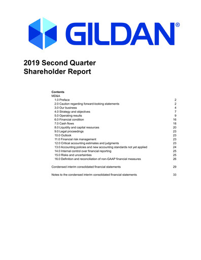 Thumbnail Gildan Quarterly Report 2019-q2