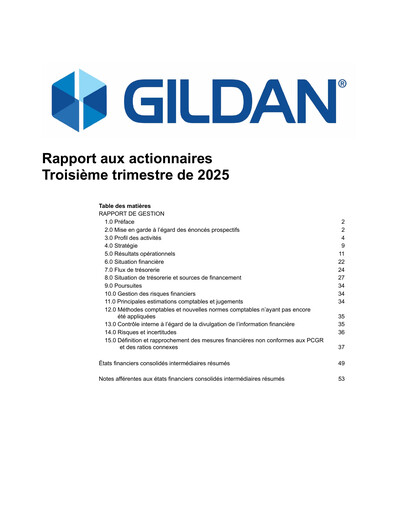 Thumbnail Gildan Quarterly Report 2025-q3
