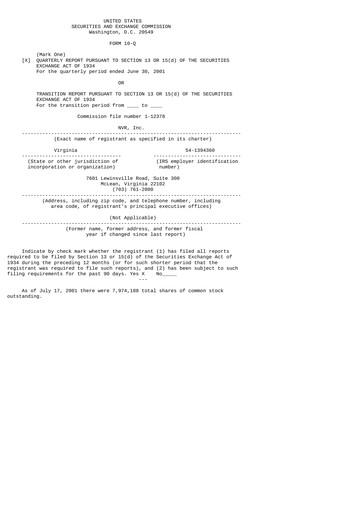 Thumbnail NVR Quarterly Report 2001-q2
