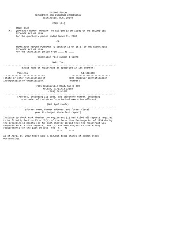 Thumbnail NVR Quarterly Report 2002-q1