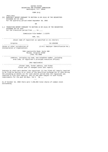 Thumbnail NVR Quarterly Report 2002-q3