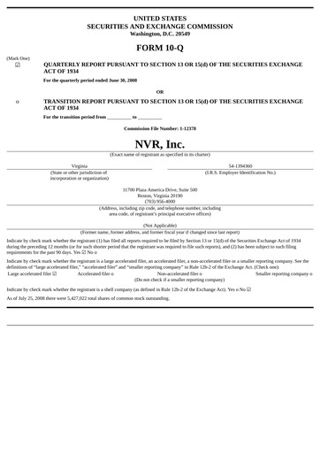 Thumbnail NVR Quarterly Report 2008-q2