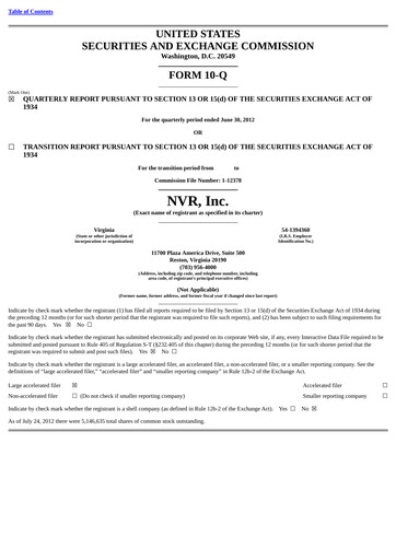 Thumbnail NVR Quarterly Report 2012-q2