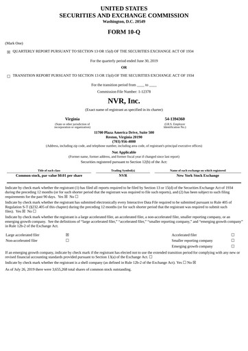 Thumbnail NVR Quarterly Report 2019-q2