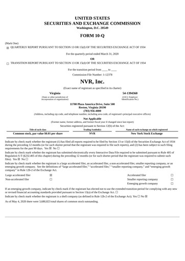 Thumbnail NVR Quarterly Report 2020-q1
