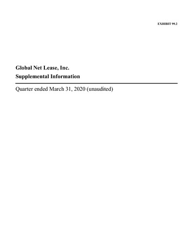 Thumbnail Global Net Lease
 Quarterly Report 2020-q1