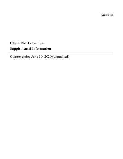 Thumbnail Global Net Lease
 Quarterly Report 2020-q2