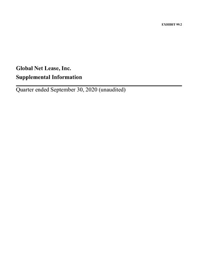 Thumbnail Global Net Lease
 Quarterly Report 2020-q3