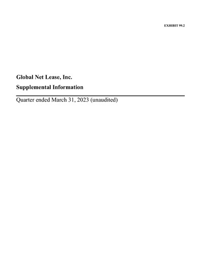Thumbnail Global Net Lease
 Quarterly Report 2023-q1