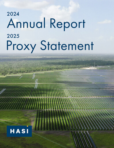 Thumbnail HASI (HA Sustainable Infrastructure Capita) Annual Report 2024