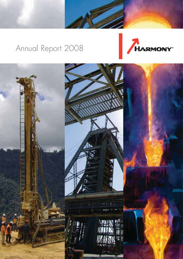 Thumbnail Harmony Gold Annual Report 2008