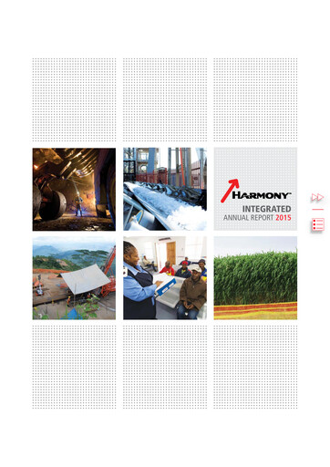 Thumbnail Harmony Gold Annual Report 2015