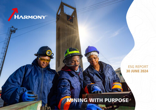 Thumbnail Harmony Gold ESG Report 2024